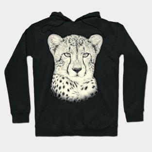 Young Cheetah Making Eye Contact Hoodie